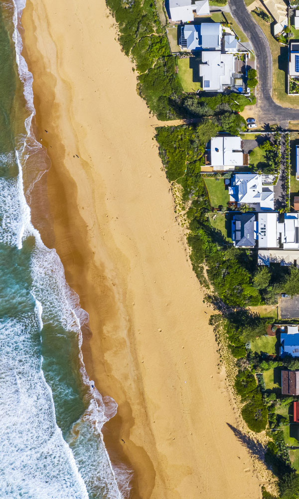 A view of the coastal suburbs in Sydney