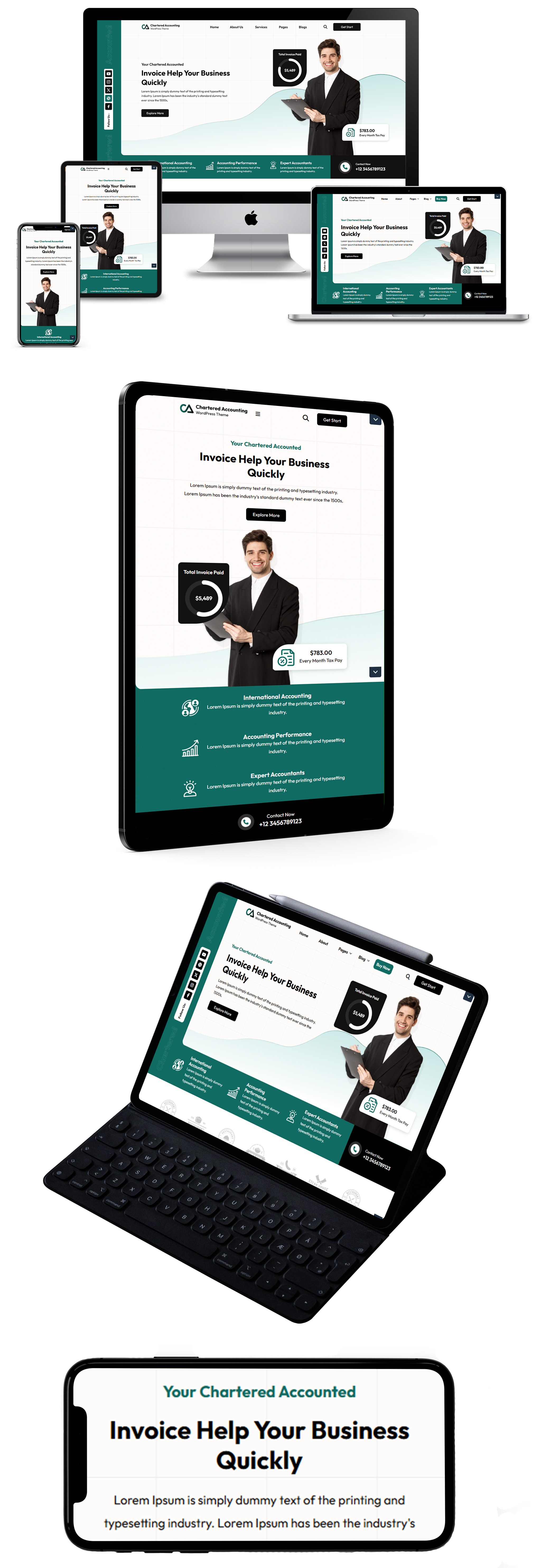 Chartered Accountant WordPress Theme Responsive