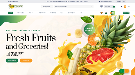 Online Grocery Shopping WordPress Theme Thumbnail 